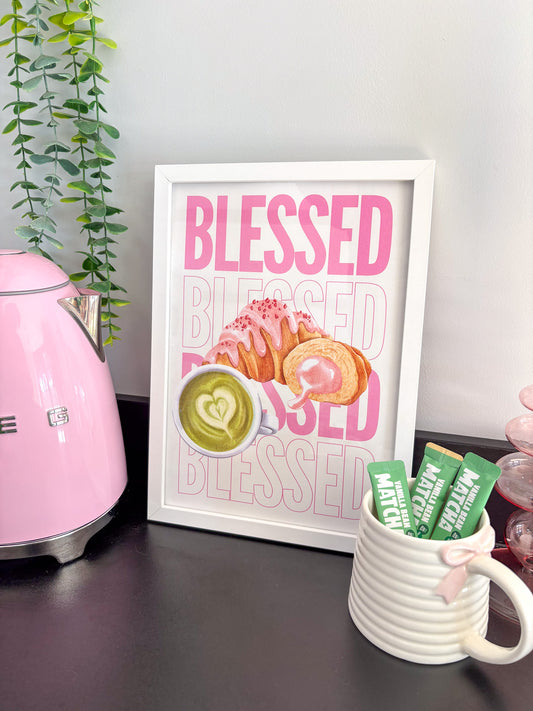 Blessed Matcha & Pastries Print
