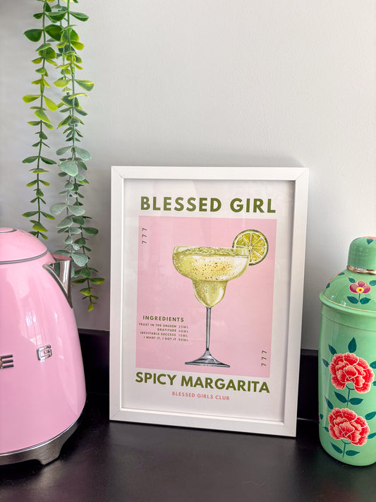Blessed Girl Spicy Margarita Print